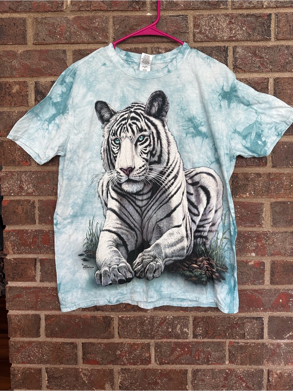 Vintage 2009 The Mountain White Tiger Tie Dye T-Shirt L | Cliff Bonamie Graphic